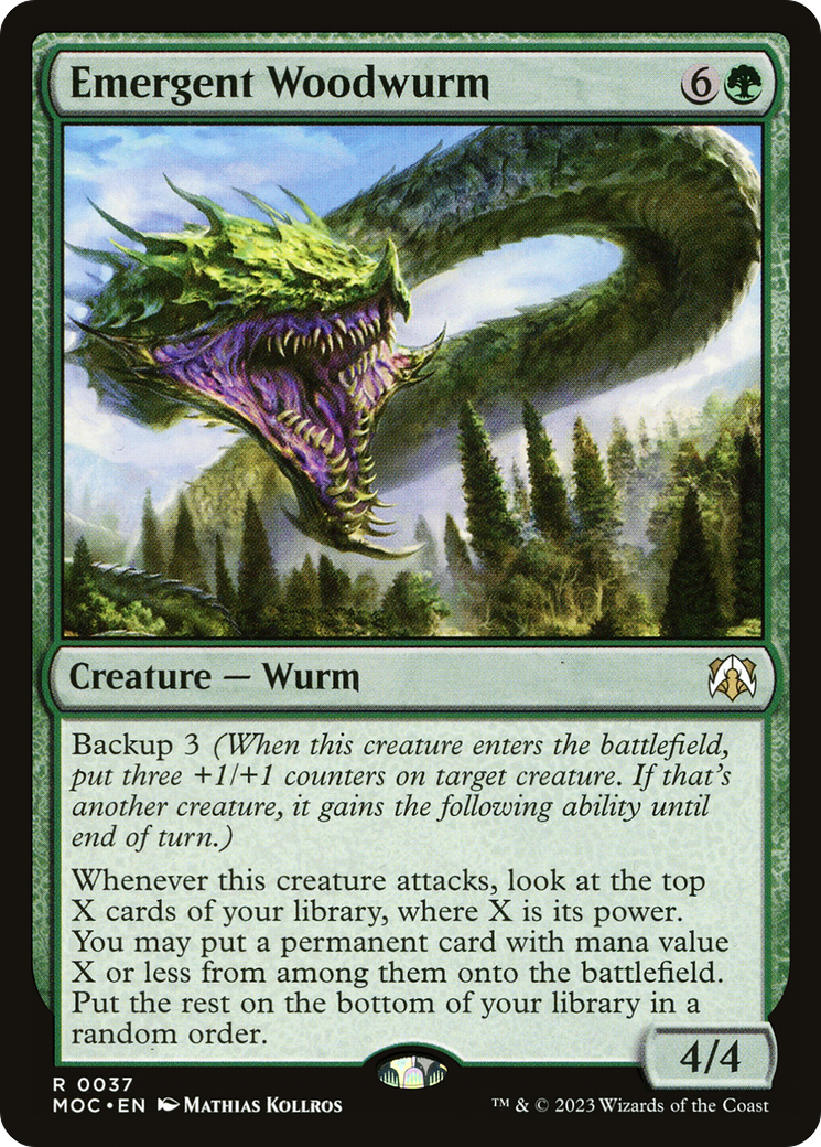 Emergent Woodwurm⁣ - Commander: March of the Machine⁣ (Rare)⁣ [37]