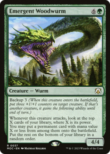Emergent Woodwurm⁣ - Commander: March of the Machine⁣ (Rare)⁣ [37]