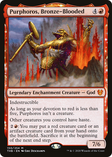 Purphoros, Bronze-Blooded (THB-150) - Theros Beyond Death: (enchantment)