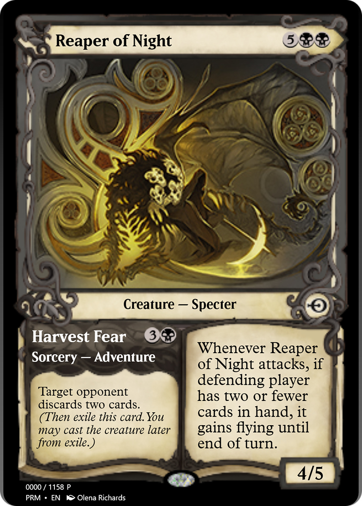 Reaper of Night // Harvest Fear (PRM-78770) - Magic Online Promos Foil