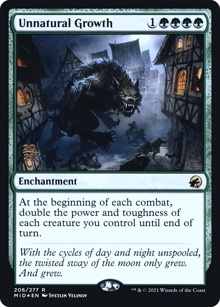 Unnatural Growth (PRE-206) - Innistrad: Midnight Hunt Promos Foil