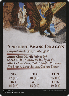 Ancient Brass Dragon // Ancient Brass Dragon (ACLB-002) - Battle for Baldur's Gate Art Series (Borderless) Foil