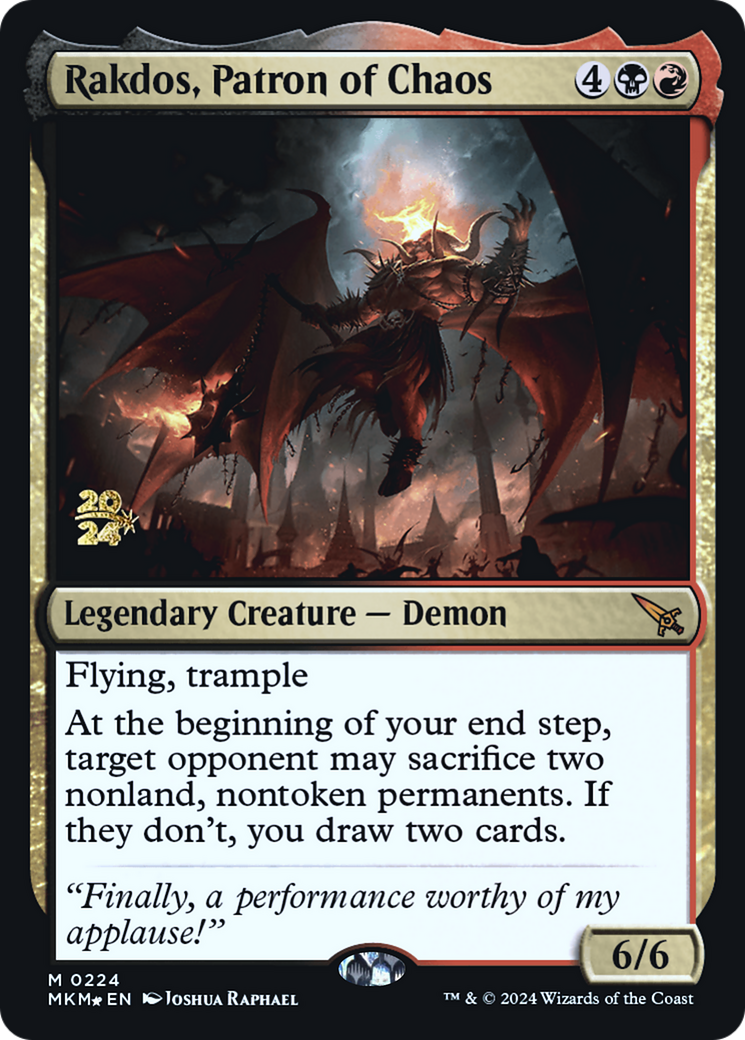 Rakdos, Patron of Chaos (PRE-224S) - Murders at Karlov Manor Promos Foil