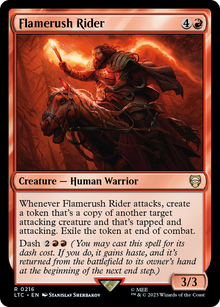 Flamerush Rider⁣ - Commander: The Lord of the Rings: Tales of Middle-earth⁣ (Rare)⁣ [216]