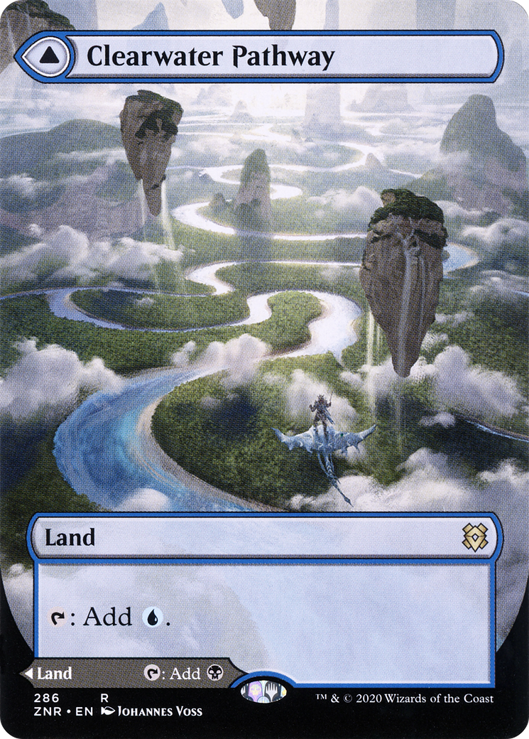 Clearwater Pathway (Borderless) (ZNR-286) - Zendikar Rising: (Showcase) (Borderless)