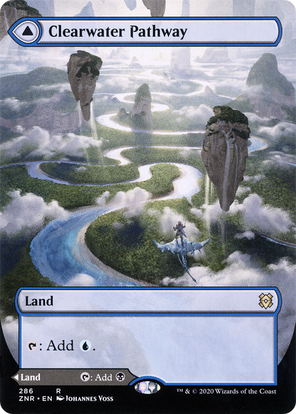 Clearwater Pathway (Borderless) (ZNR-286) - Zendikar Rising: (Showcase) (Borderless)