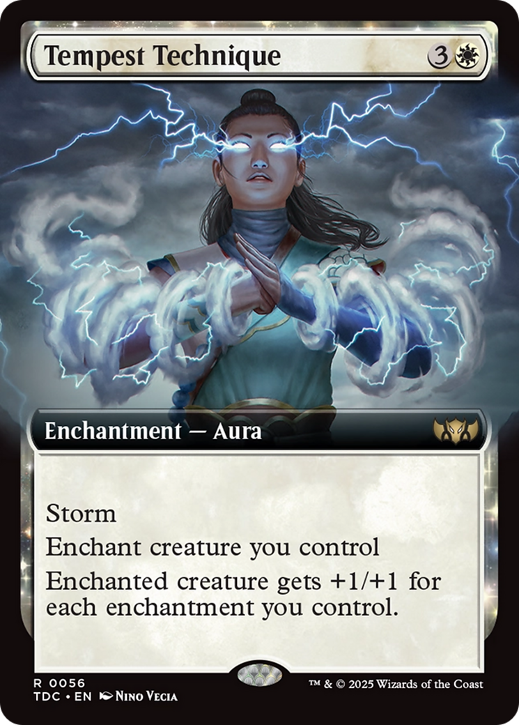 Tempest Technique (TDC-056) - Commander: Tarkir: Dragonstorm: (enchantment, Extended Art)