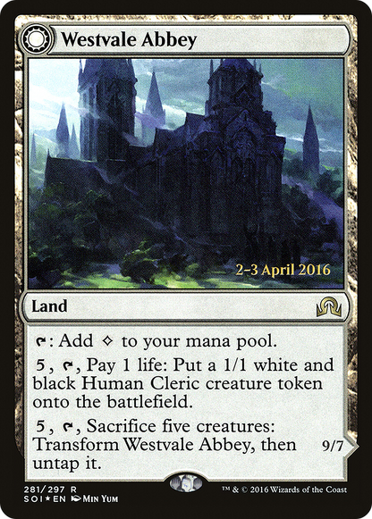 Westvale Abbey (PRE-281S) - Shadows over Innistrad Promos: (Double Faced Transform) Foil