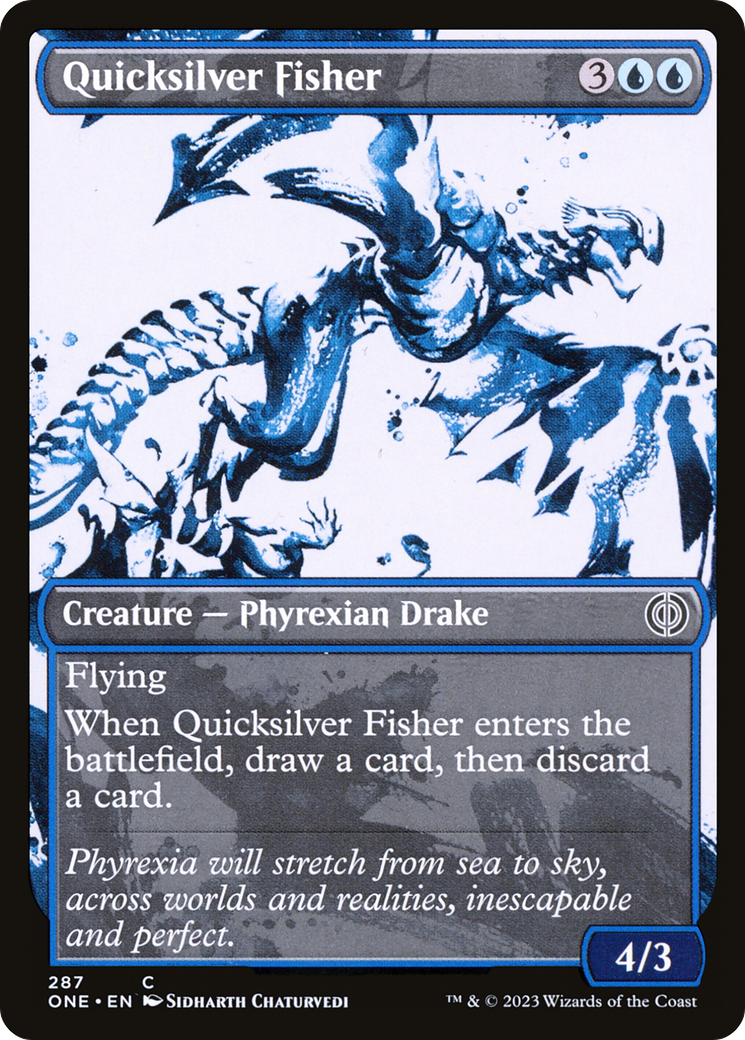 Quicksilver Fisher (V.1)⁣ - Phyrexia: All Will Be One: Extras⁣ (Common)⁣ [287]
