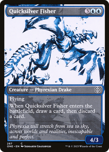 Quicksilver Fisher (V.1)⁣ - Phyrexia: All Will Be One: Extras⁣ (Common)⁣ [287]