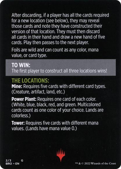 Urza's Blueprints (minigame) // Urza's Blueprints (cont'd) (MBRO-002) - The Brothers' War Minigames Foil