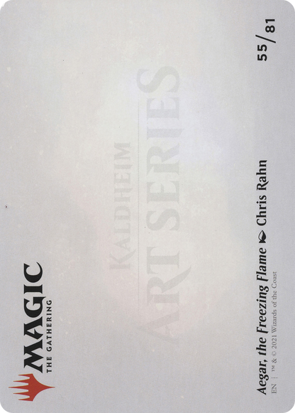 Aegar, the Freezing Flame // Aegar, the Freezing Flame (AKHM-055) - Kaldheim Art Series (Borderless)