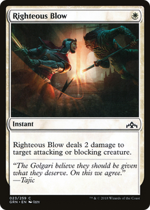 Righteous Blow (GRN-023) - Guilds of Ravnica