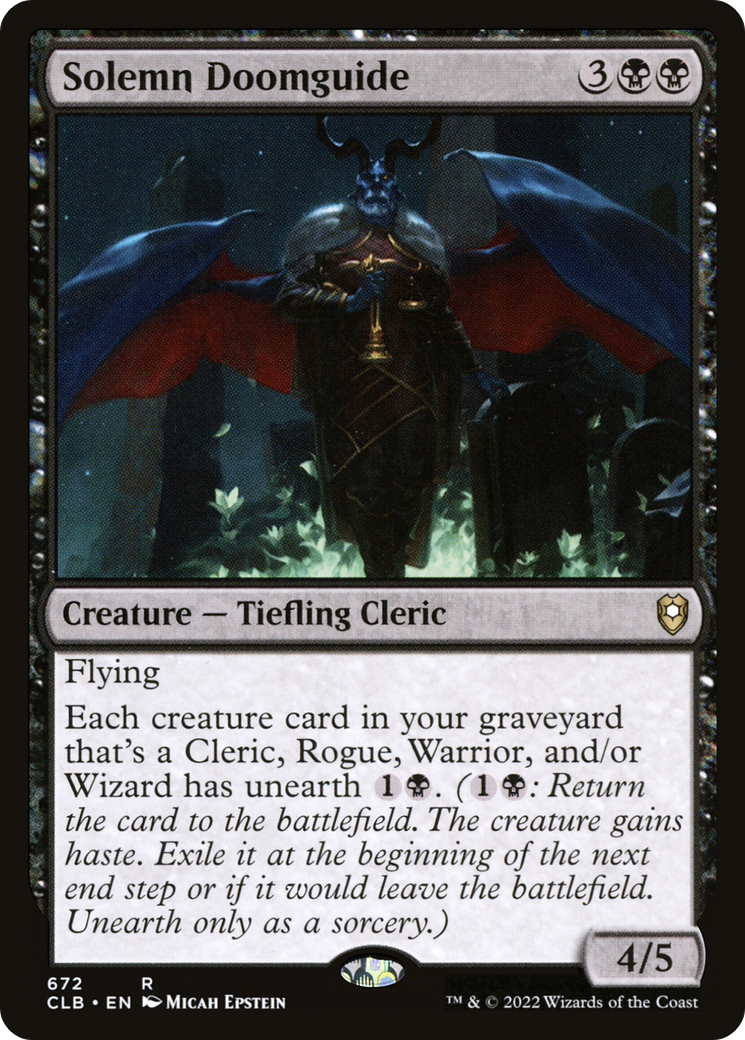 Solemn Doomguide (V.1)⁣ - Commander Legends: Battle for Baldur's Gate: Extras⁣ (Rare)⁣ [672]