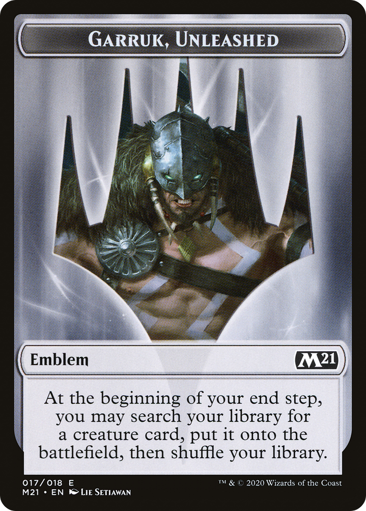 Garruk, Unleashed Emblem (TM21-017) - Core Set 2021 Tokens