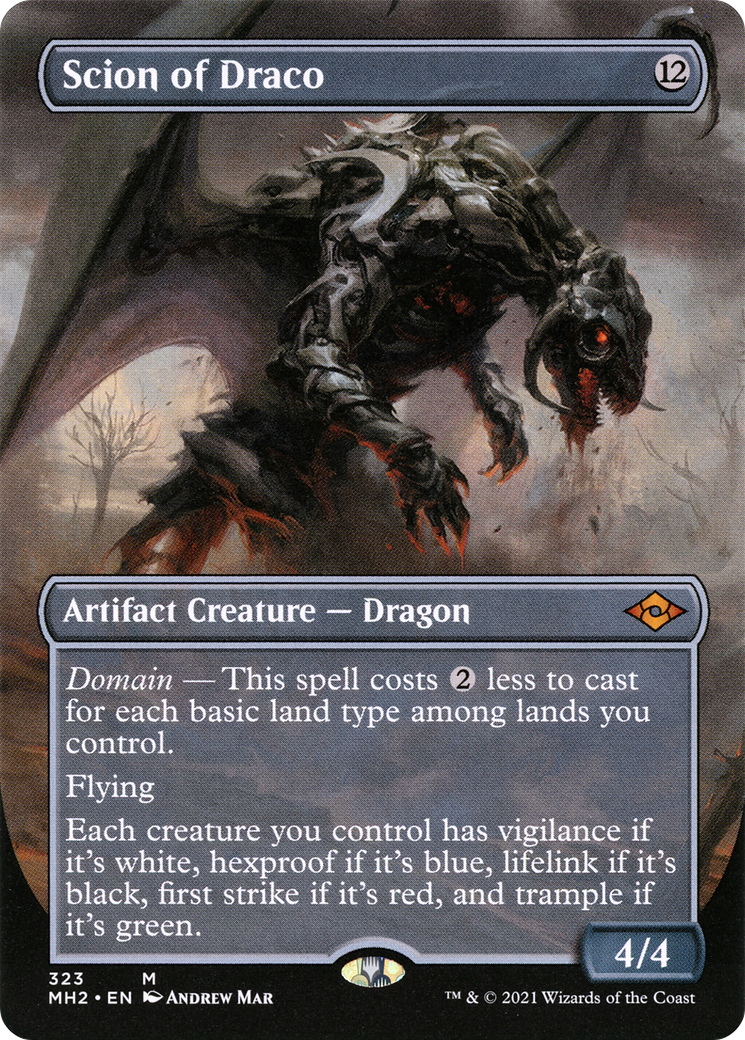 Scion of Draco (Borderless) (MH2-323) - Modern Horizons 2 (Borderless) Foil