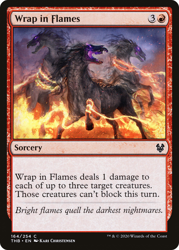 Wrap in Flames⁣ - Theros Beyond Death⁣ (Common)⁣ [164]