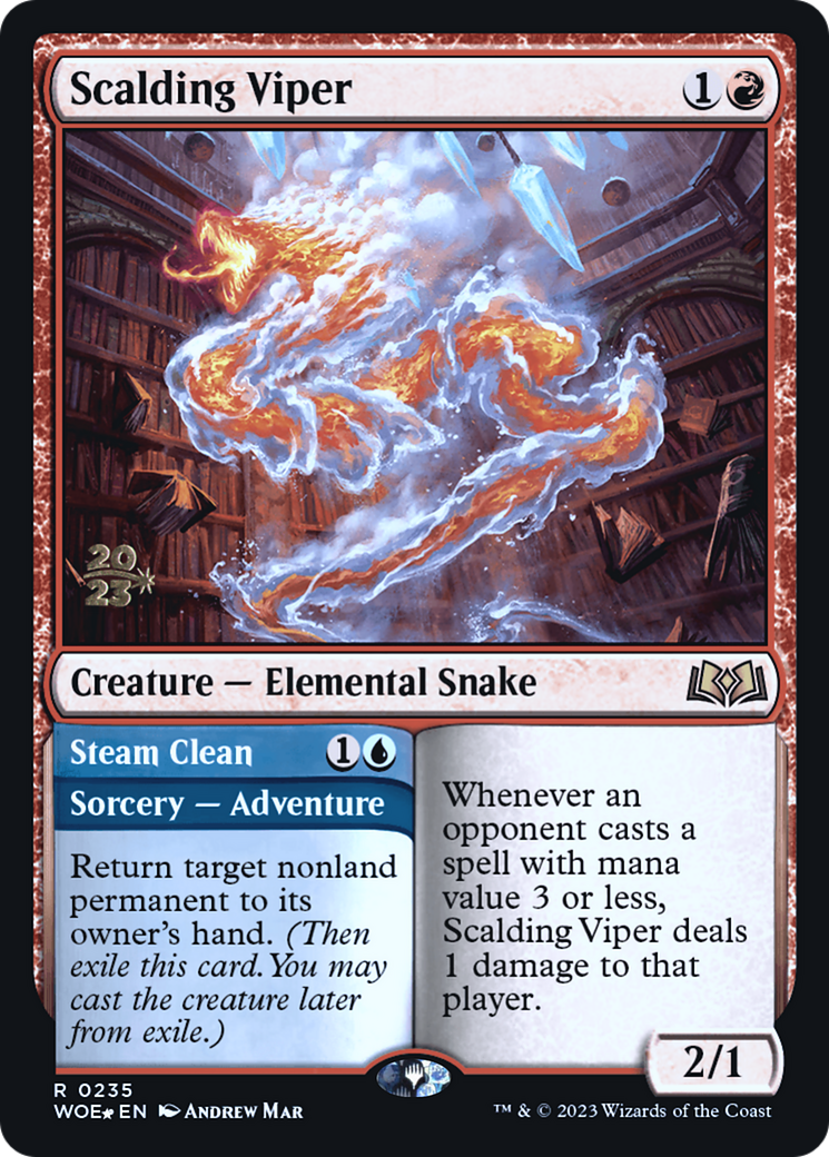 Scalding Viper (PRE-235S) - Wilds of Eldraine Promos Foil
