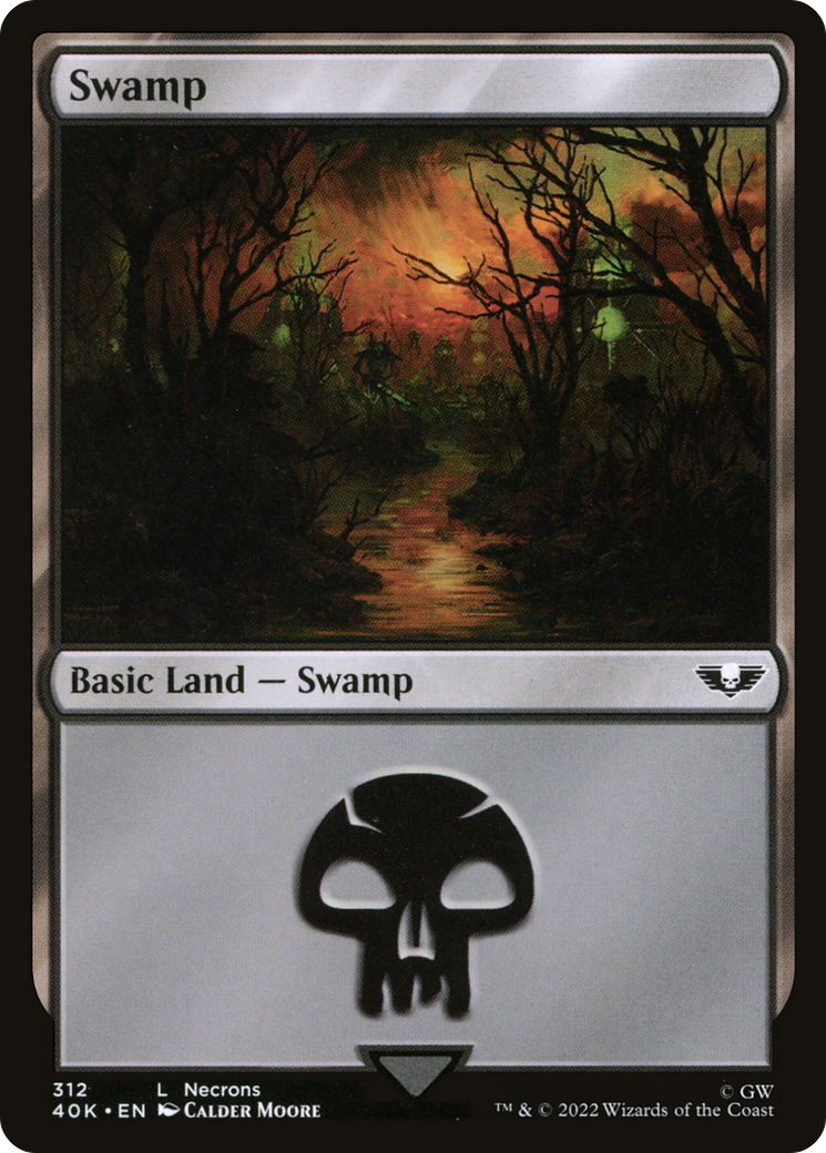 Swamp (V.3)⁣ - Universes Beyond: Warhammer 40,000⁣ (Land)⁣ [312]