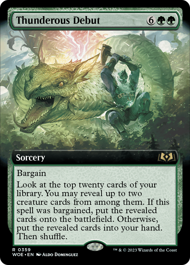 Thunderous Debut (Extended Art) (WOE-359) - Wilds of Eldraine: (Extended Art)
