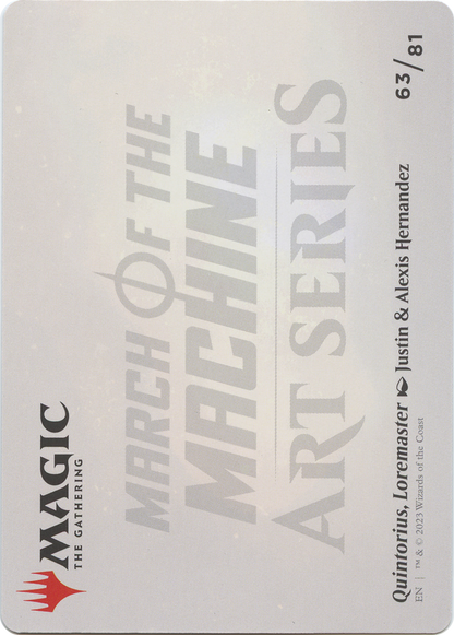 Quintorius, Loremaster // Quintorius, Loremaster (AMOM-063) - March of the Machine Art Series (Borderless) Foil