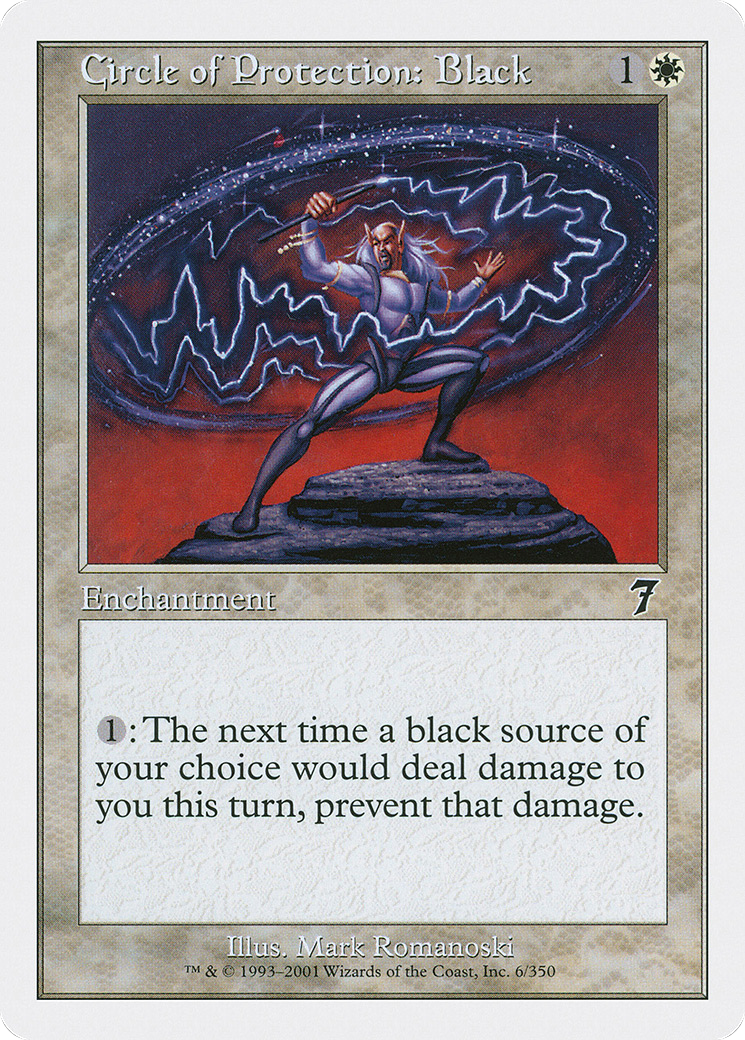 Circle of Protection: Black (7ED-006) - Seventh Edition