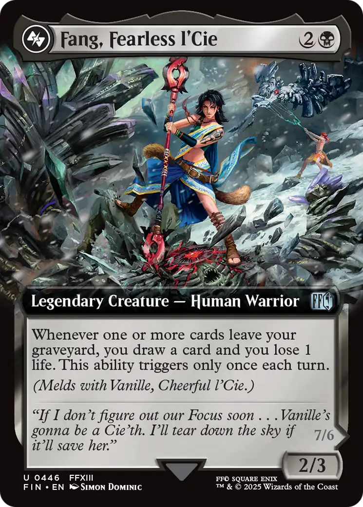 Fang, Fearless l'Cie (FIN-446) - FINAL FANTASY: (Extended Art) Foil