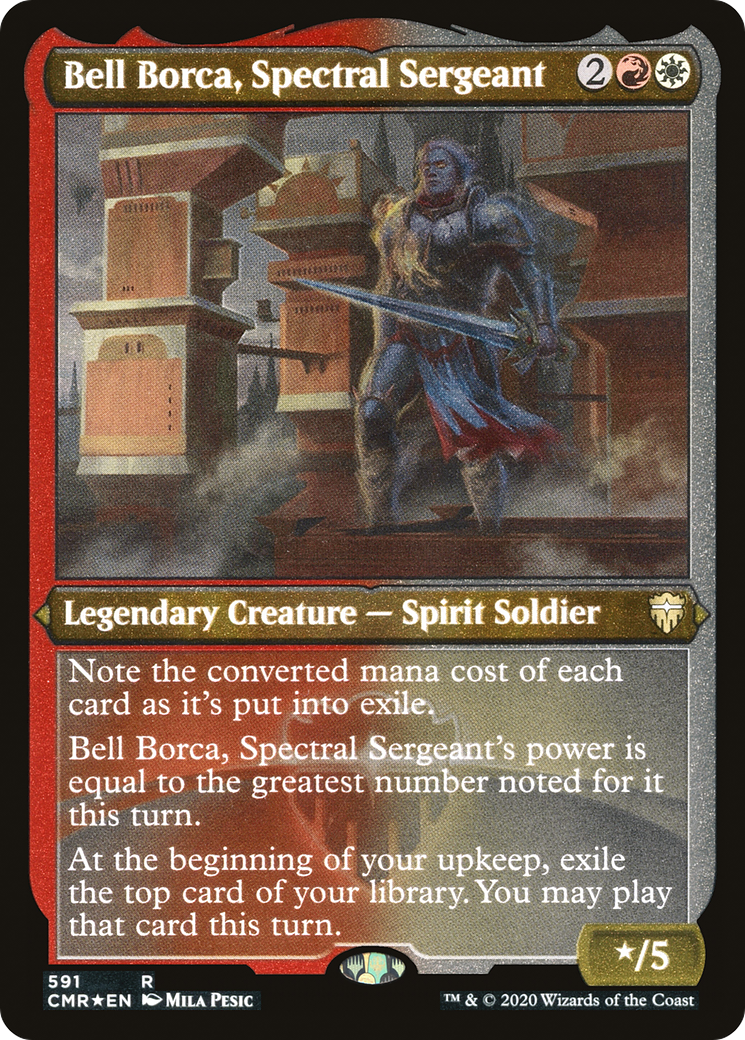 Bell Borca, Spectral Sergeant (Foil Etched) (CMR-591) - Commander Legends Etched Foil