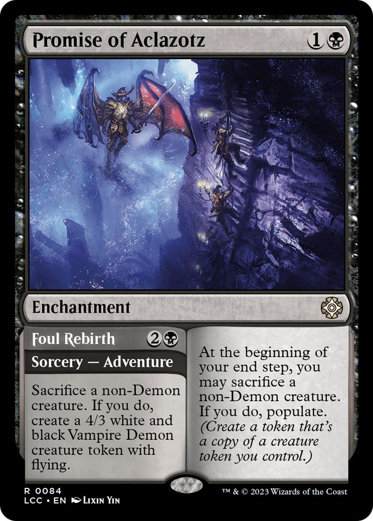 Promise of Aclazotz // Foul Rebirth⁣ - Commander: The Lost Caverns of Ixalan⁣ (Rare)⁣ [84]
