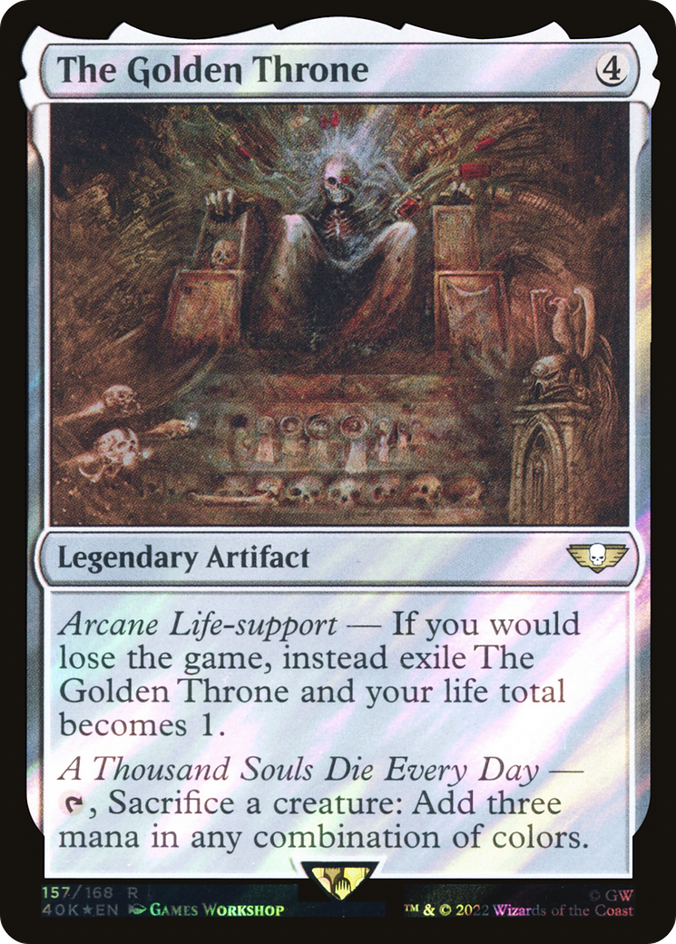 The Golden Throne (Surge Foil) (40K-157★) - Warhammer 40,000 Commander Foil