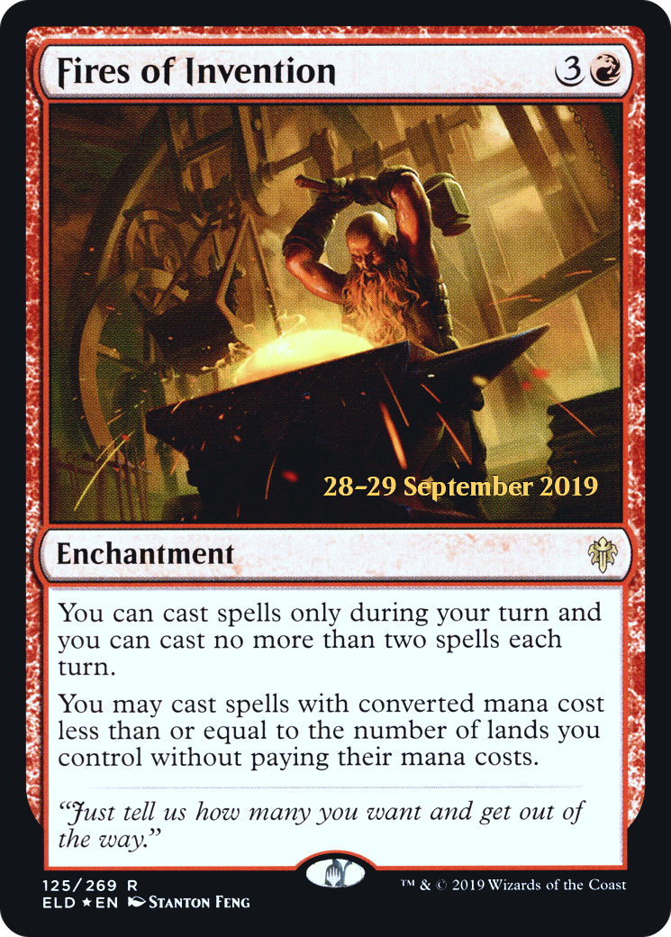 Fires of Invention (PRE-125S) - Throne of Eldraine Promos Foil