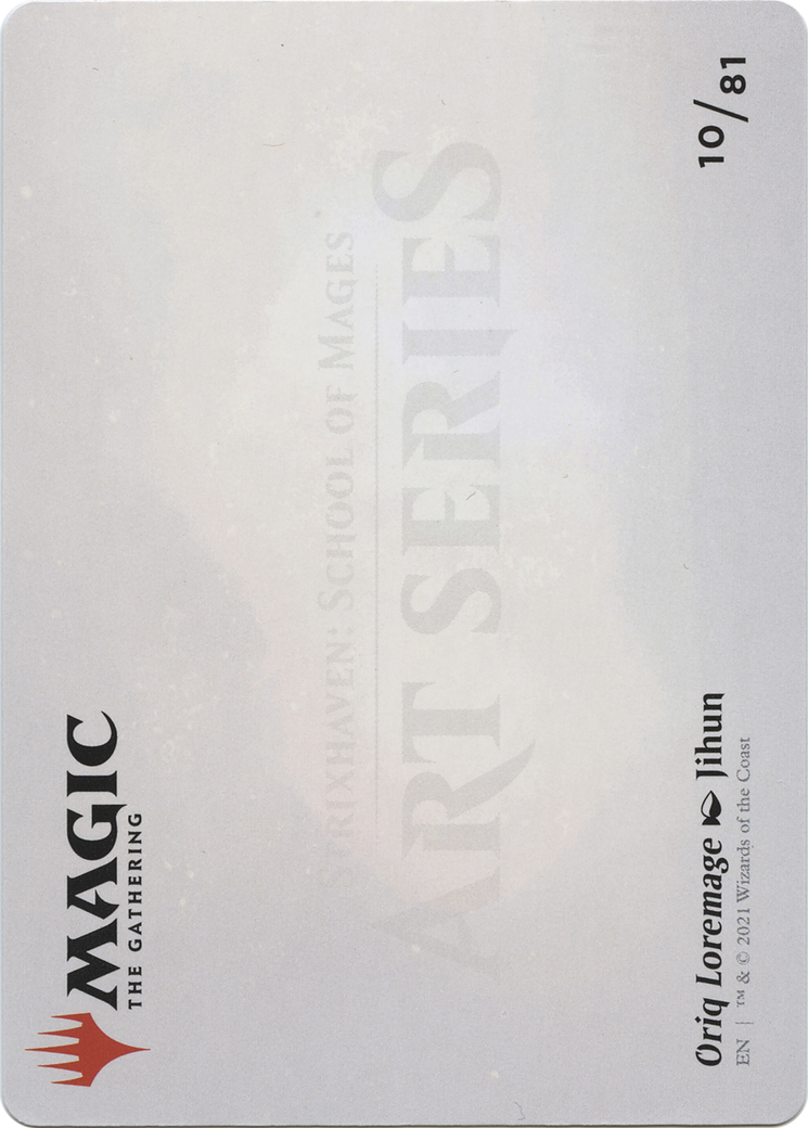 Oriq Loremage // Oriq Loremage (ASTX-010) - Strixhaven Art Series (Borderless) Foil