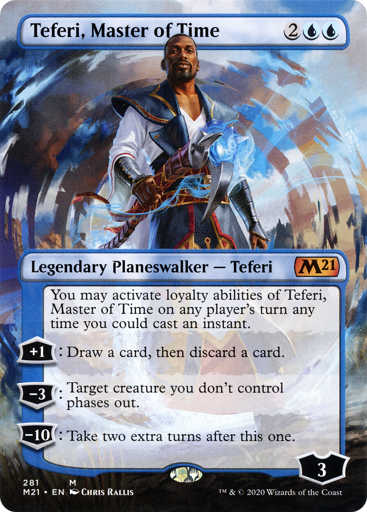 Teferi, Master of Time (Borderless) (M21-281) - Core Set 2021 (Borderless)