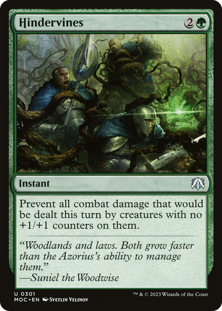 Hindervines⁣ - Commander: March of the Machine⁣ (Uncommon)⁣ [301]