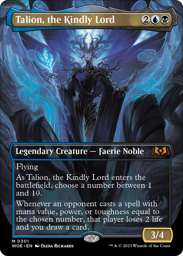 Talion, the Kindly Lord (Borderless) (WOE-301) - Wilds of Eldraine (Borderless)