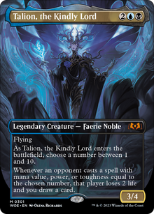 Talion, the Kindly Lord (Borderless) (WOE-301) - Wilds of Eldraine (Borderless) Foil