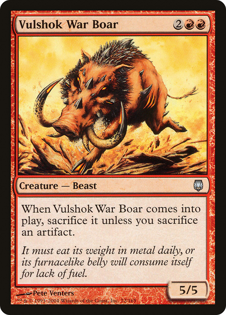Vulshok War Boar (DST-072) - Darksteel
