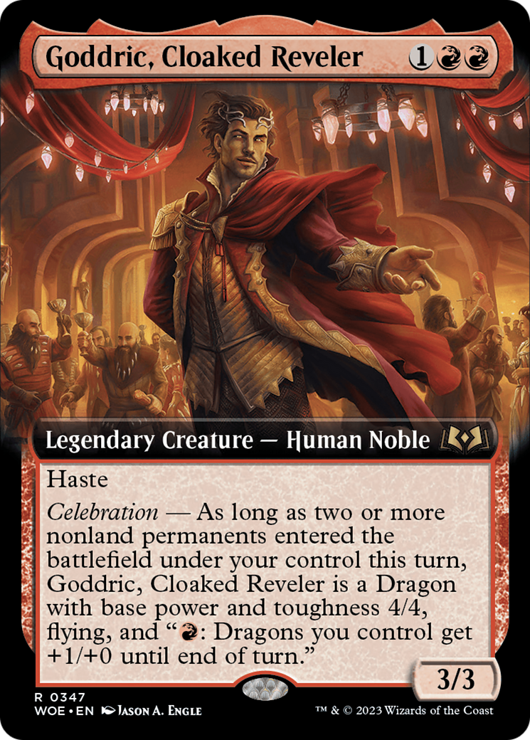 Goddric, Cloaked Reveler (Extended Art) (WOE-347) - Wilds of Eldraine: (Extended Art) Foil