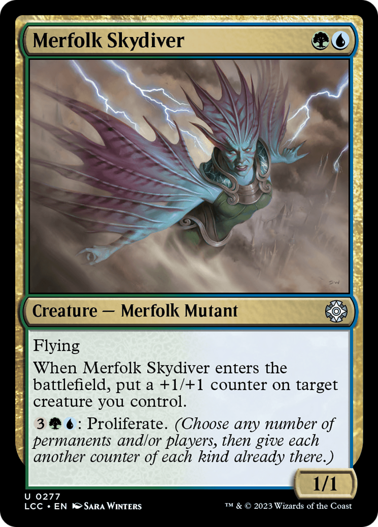 Merfolk Skydiver⁣ - Commander: The Lost Caverns of Ixalan⁣ (Uncommon)⁣ [277]