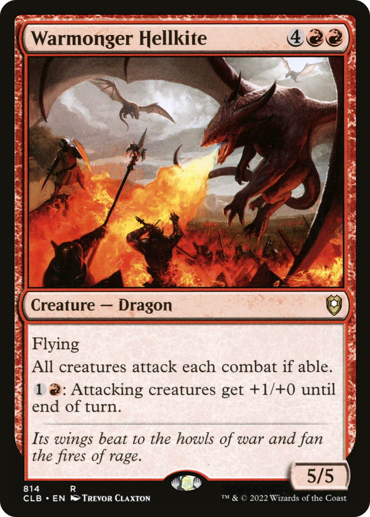 Warmonger Hellkite⁣ - Commander Legends: Battle for Baldur's Gate: Extras⁣ (Rare)⁣ [814]