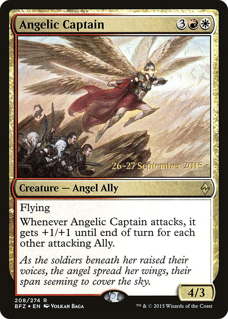 Angelic Captain (PRE-208S) - Battle for Zendikar Promos Foil