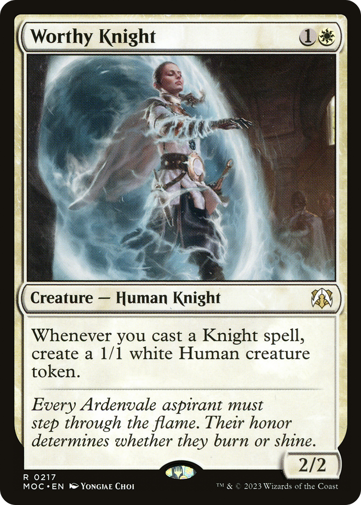 Worthy Knight⁣ - Commander: March of the Machine⁣ (Rare)⁣ [217]