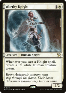 Worthy Knight⁣ - Commander: March of the Machine⁣ (Rare)⁣ [217]