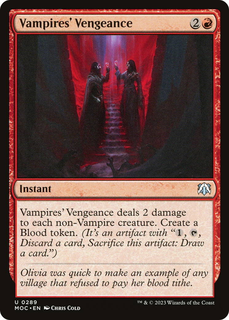 Vampires' Vengeance⁣ - Commander: March of the Machine⁣ (Uncommon)⁣ [289]