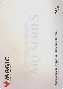 Akiri, Fearless Voyager // Akiri, Fearless Voyager (AZNR-074) - Zendikar Rising Art Series (Borderless) Foil