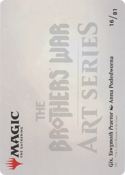 Gix, Yawgmoth Praetor // Gix, Yawgmoth Praetor (ABRO-016) - The Brothers' War Art Series (Borderless) Foil
