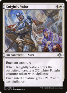 Knightly Valor⁣ - Double Masters 2022⁣ (Common)⁣ [14]