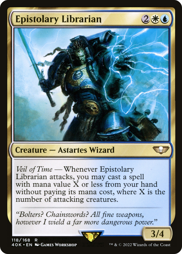 Epistolary Librarian⁣ - Universes Beyond: Warhammer 40,000⁣ (Rare)⁣ [118]