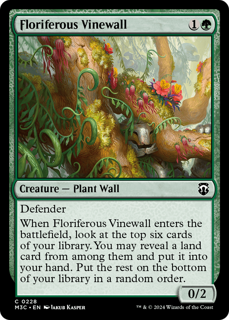 Floriferous Vinewall⁣ - Commander: Modern Horizons 3⁣ (Common)⁣ [228]
