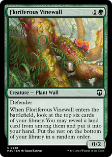 Floriferous Vinewall⁣ - Commander: Modern Horizons 3⁣ (Common)⁣ [228]